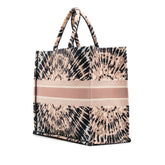 Large Embroidered Canvas Tie Dye Book Tote